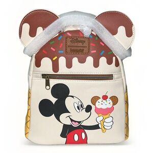 LOUNGEFLY DISNEY MICKEY MOUSE ICE CREAM Bar MINI BACKPACK Hot Topic NWT